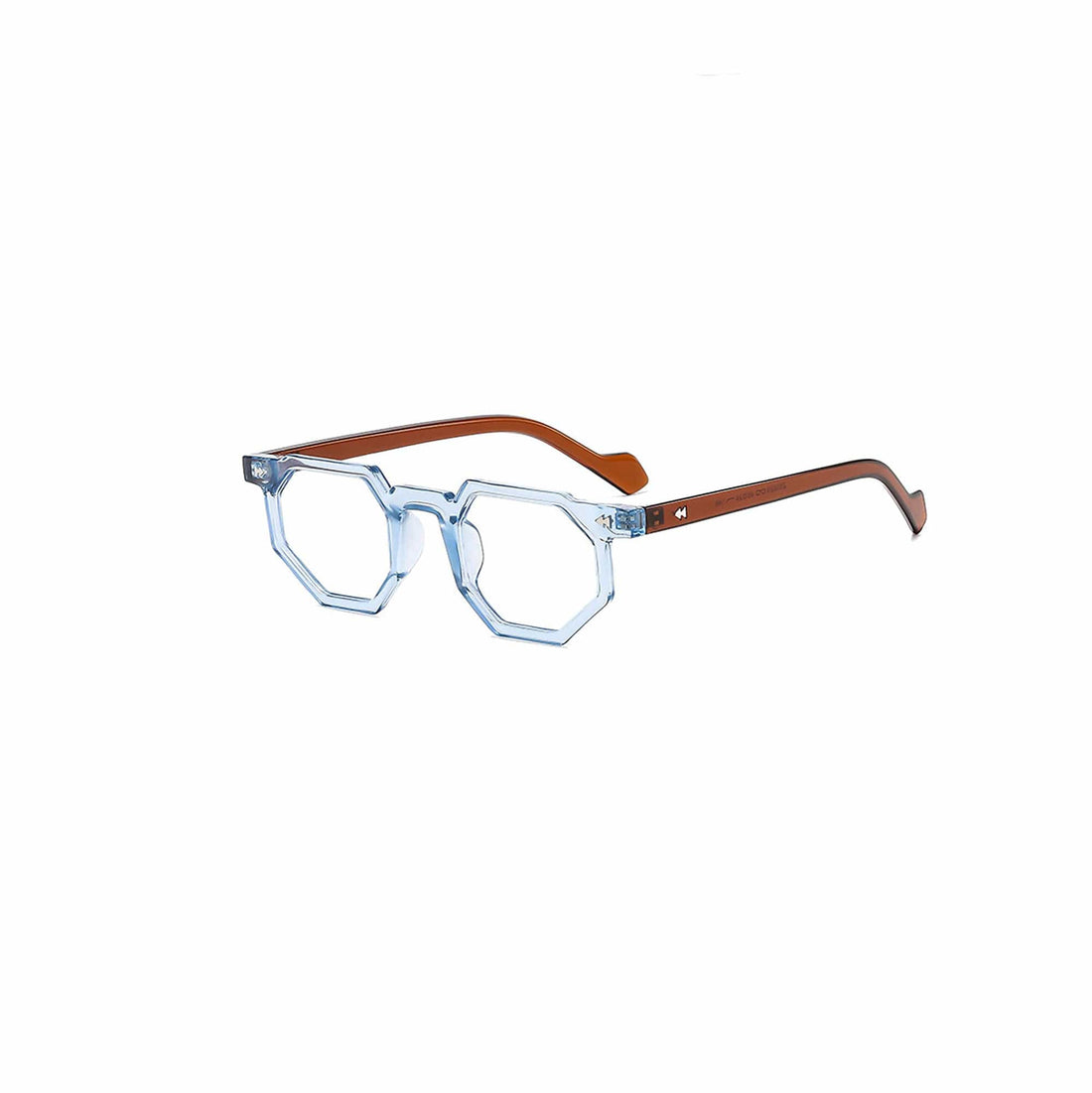 DAMAGE ASIA Angular Geometric Thick-Frame Glasses-Other Accessories-Blue-Free Shipping Leatheretro