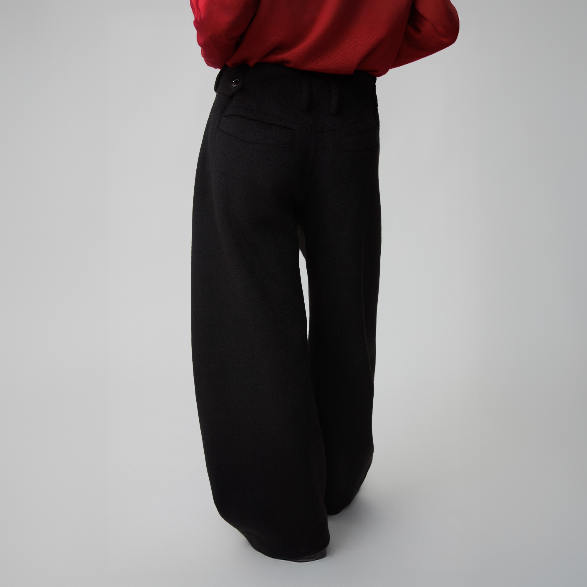 OPICLOTH Essential Wool-Blend Barrel Pants-Pants-XS-Dark Gray-Free Shipping Leatheretro