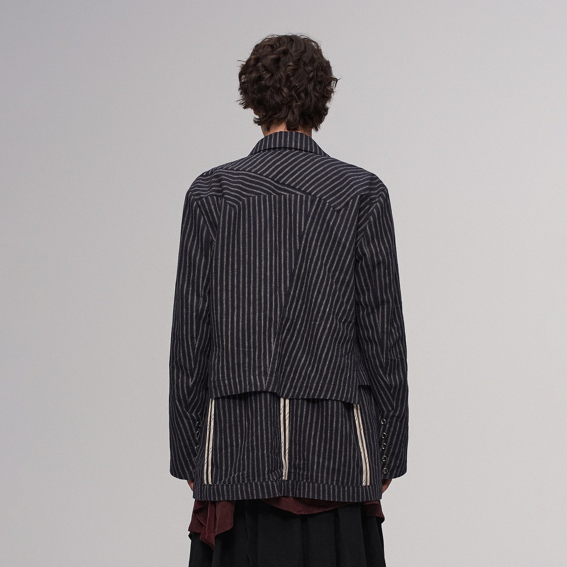 ILNya Nieternite Nifutur Deconstructed Stripe Panel Layered Jacket-Jacket-S (0)-Free Shipping Leatheretro