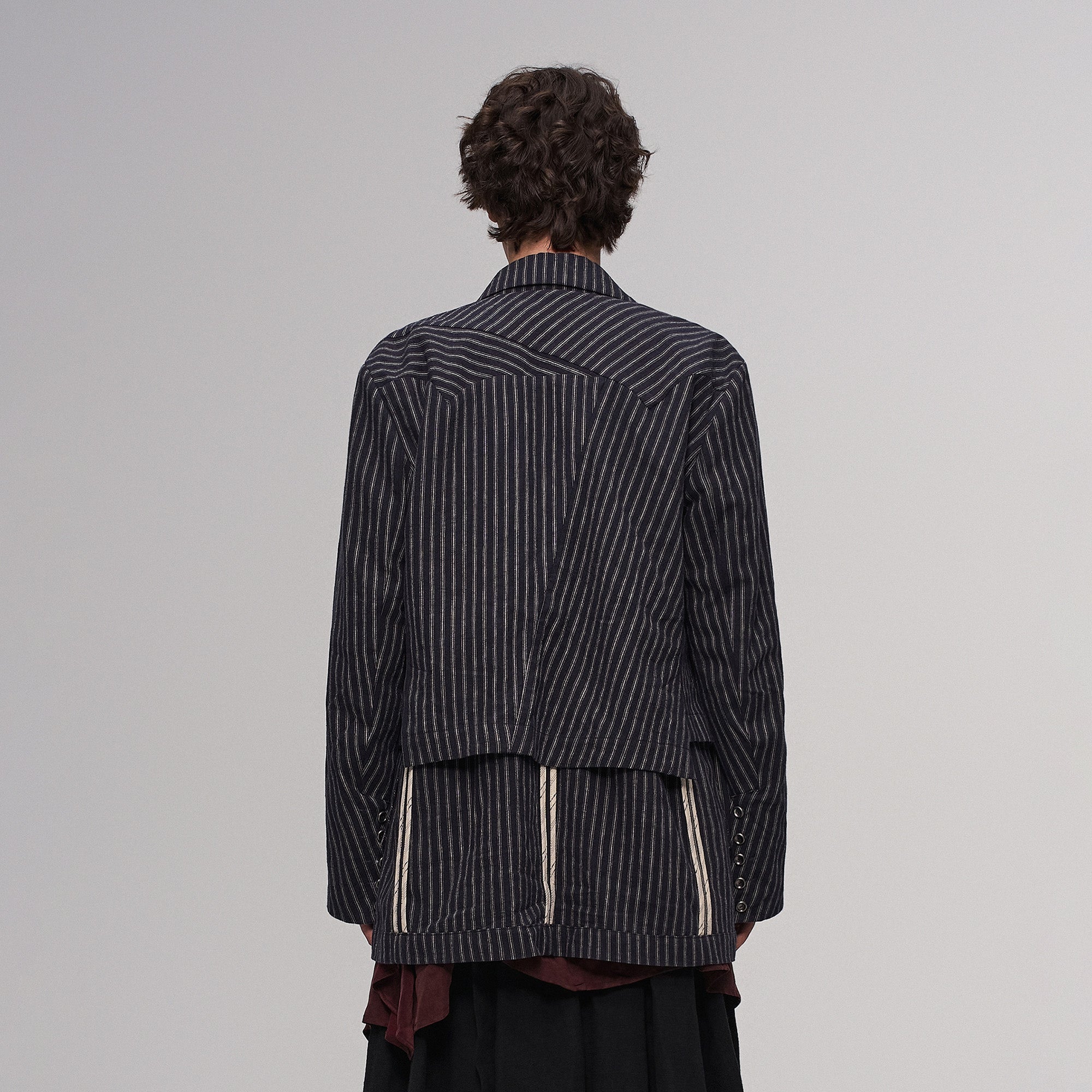 ILNya Nieternite Nifutur Deconstructed Stripe Panel Layered Jacket-Jacket-S (0)-Free Shipping Leatheretro