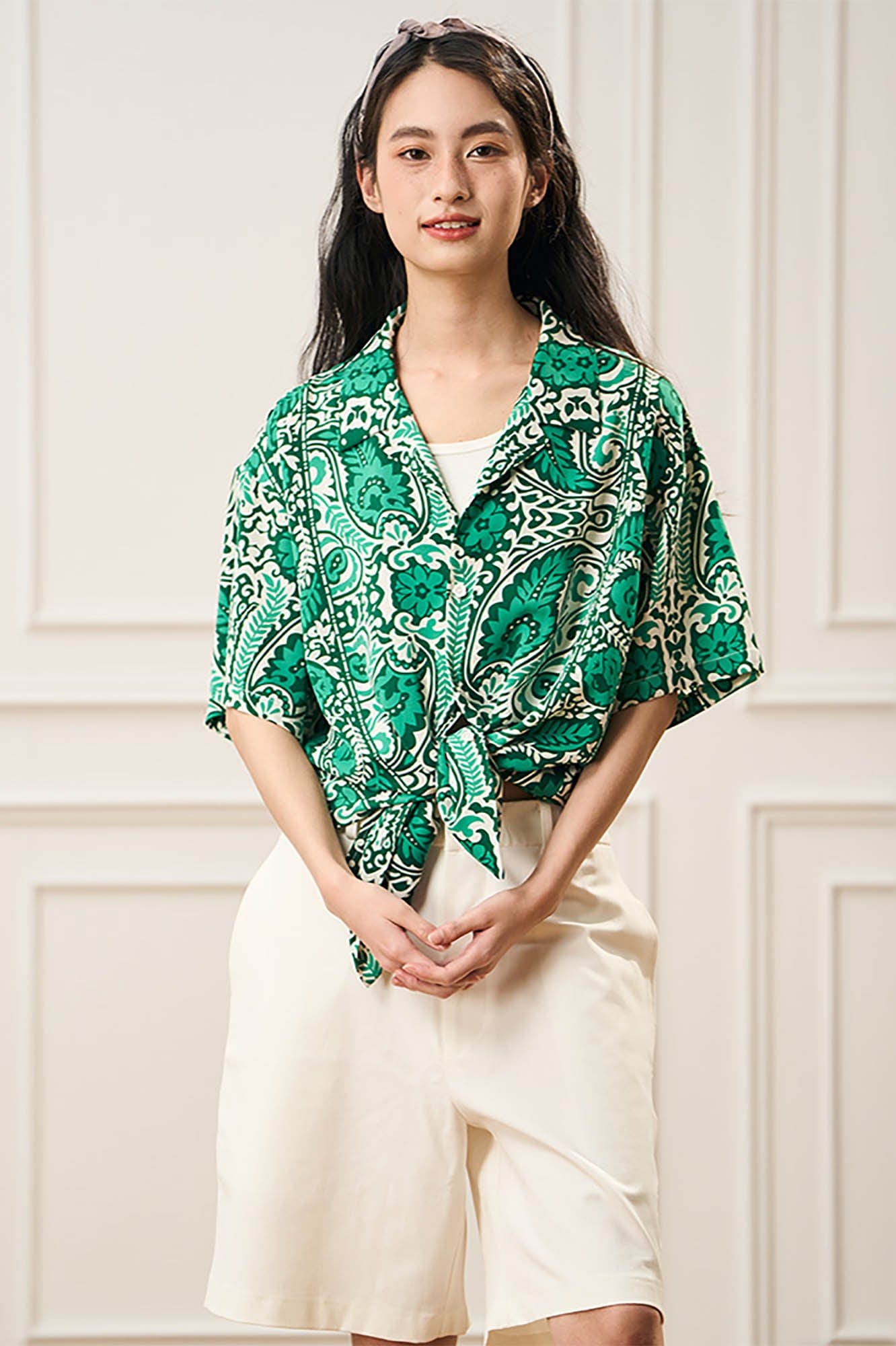 EPIC POETRY Paisley Prints Cuban Half Shirt-Half shirt-S-Free Shipping Leatheretro