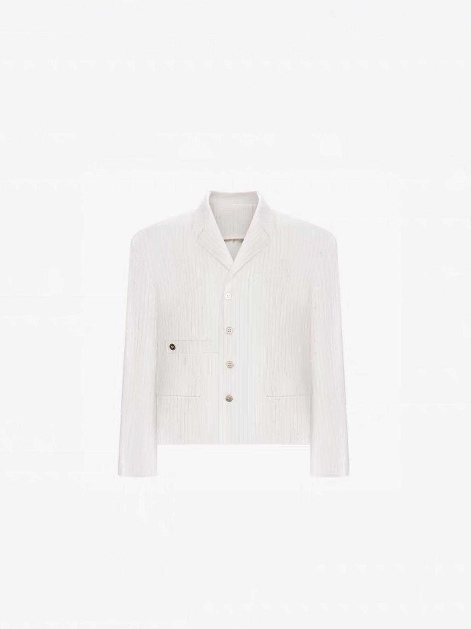 TIWILLTANG Cropped Pinstripe Strap Blazer White/Pink-Jacket-S-Pink-Free Shipping Leatheretro