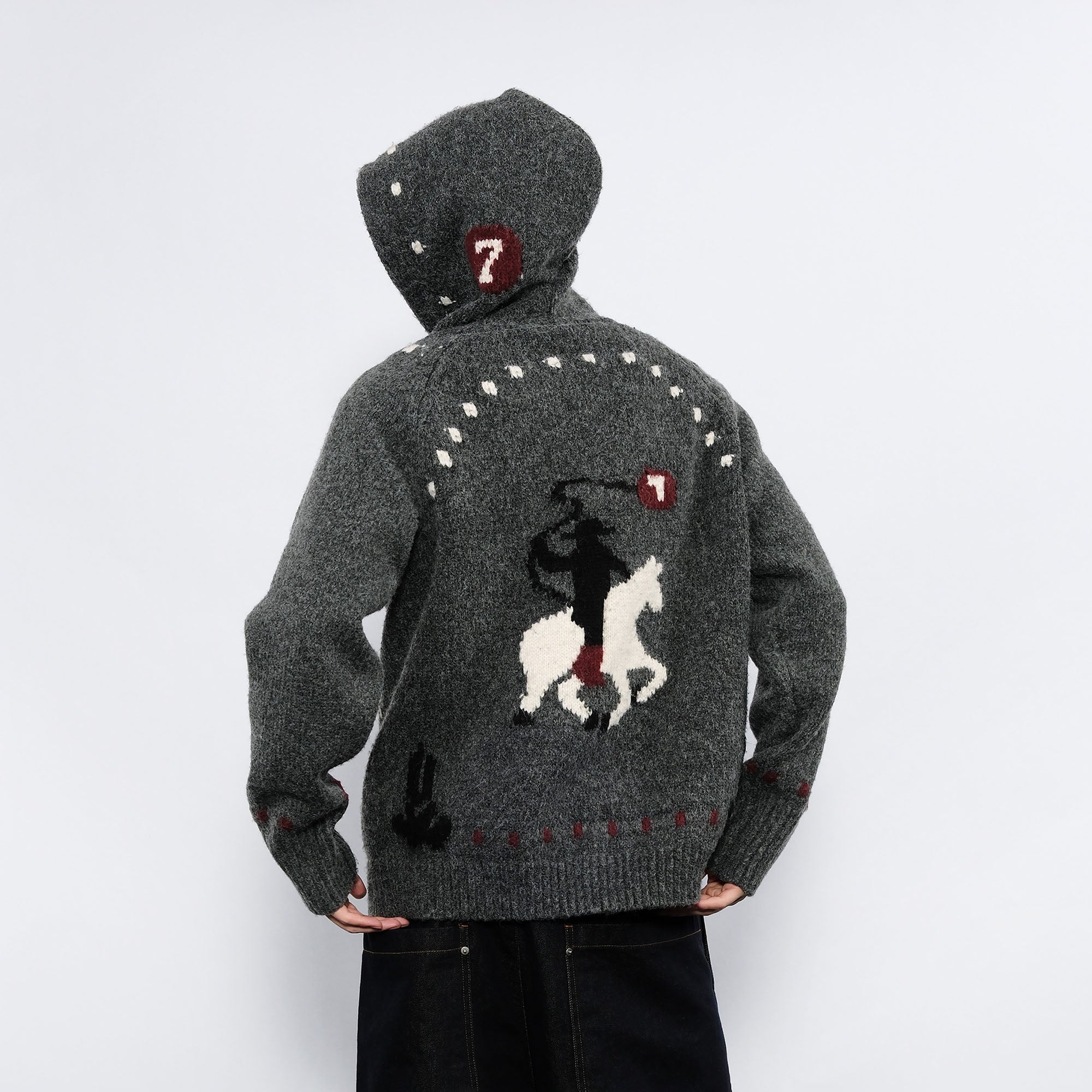 7440 37 1 Fair Isle Wool-Blend Hooded Cardigan-Jacket-S-Free Shipping Leatheretro