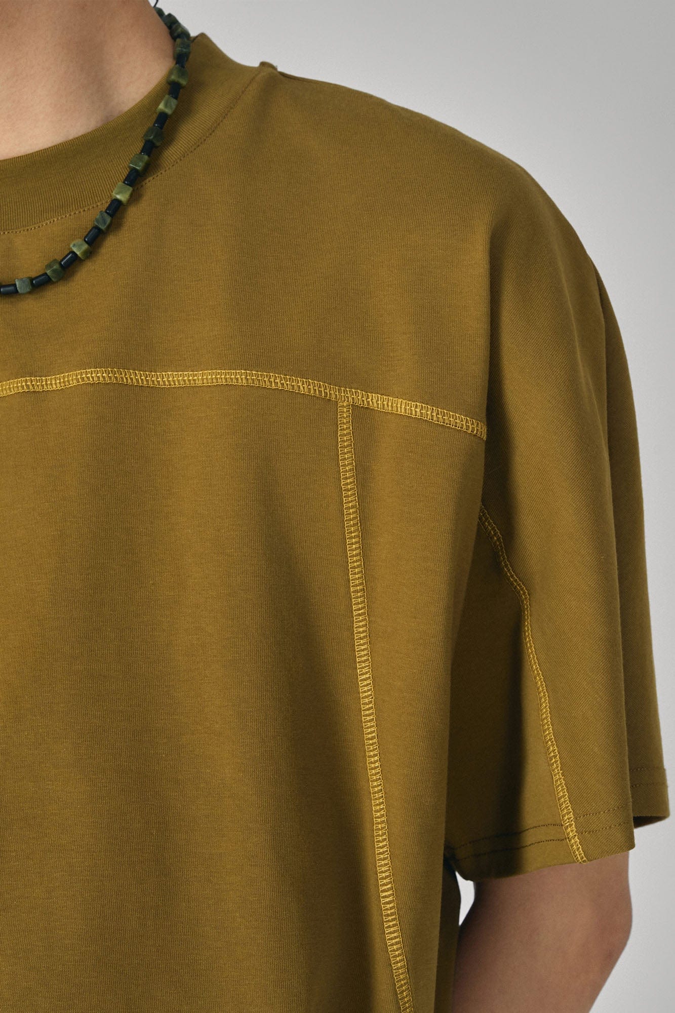 GONGHE REPUB Essential Stitch Sorona T-Shirt-T Shirt-S-Brown-Free Shipping Leatheretro