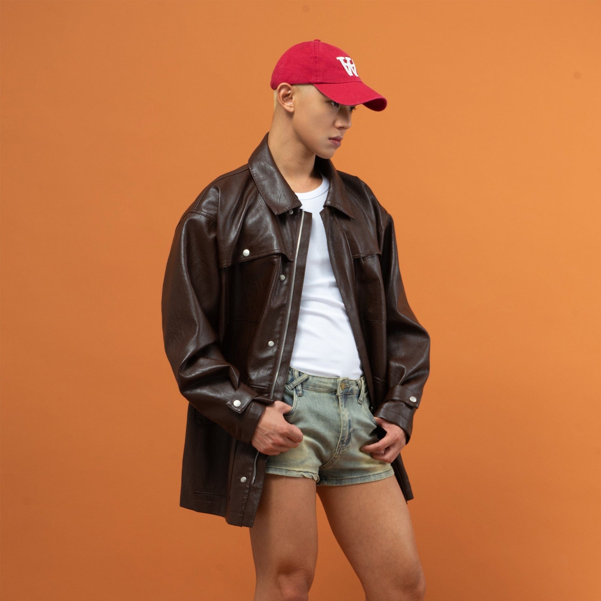 CLP Big Pocket Oversized Faux Leather Jacket-Jacket-S-Free Shipping Leatheretro