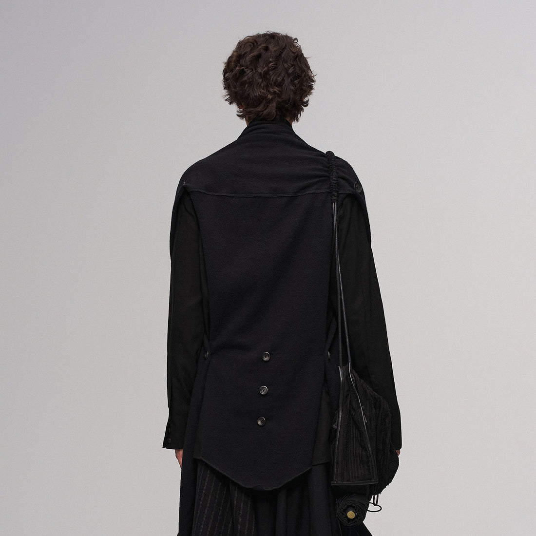 ILNya Nieternite Nifutur Deconstructed Raw-Edge Scarf Vest-Vest-M (1)-Free Shipping Leatheretro