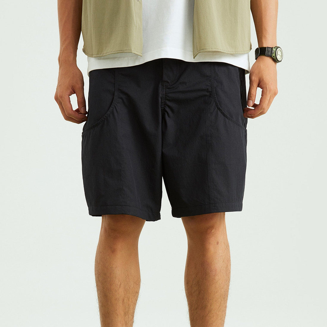ONADAILYBASIS Layered Pocket Quick-Dry Outdoor Shorts-Shorts-Coffee-S-Free Shipping Leatheretro