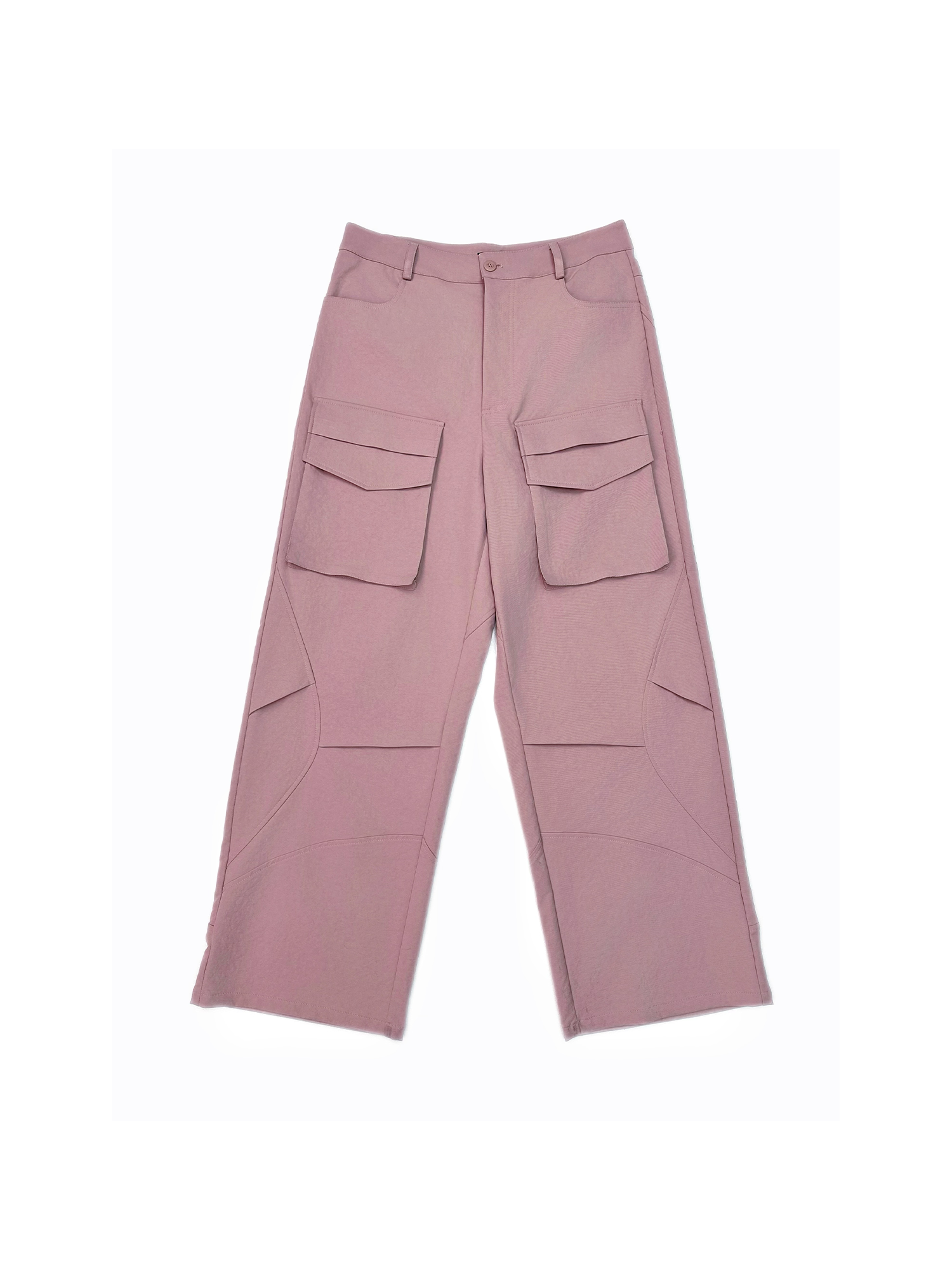 KADAKADA Paneled Wide-Leg Cargo Pants-Pants-M (Preorder)-Black-Free Shipping Leatheretro