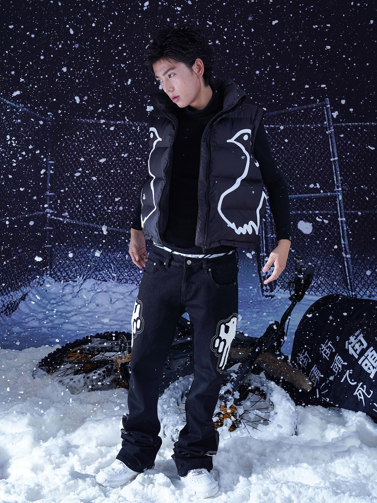 VINKID Peace Dove Patch Padded Vest-Vest-S (Preorder)-Free Shipping Leatheretro