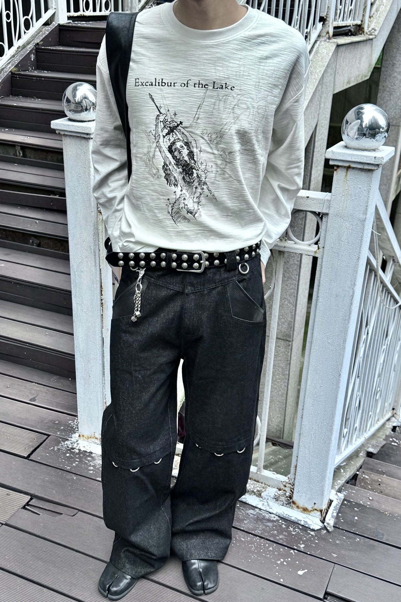 ESAIAS Excalibur Graphic Tapered Cuff Long-Sleeve Tee-L/S Tee-S-Free Shipping Leatheretro