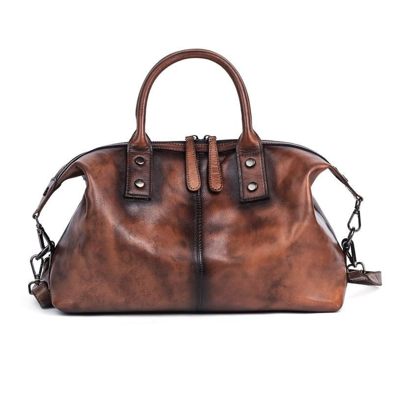 Vintage Cowhide Leather Dumpling Bag-Handbags-Coffee-Free Shipping Leatheretro