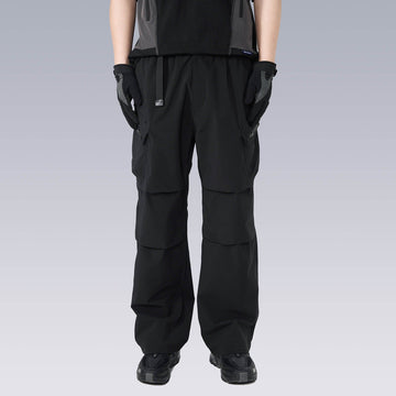 SILENSTORM Multi-Pocket Drawstring Crinkled Pants-Pants-S-Free Shipping Leatheretro
