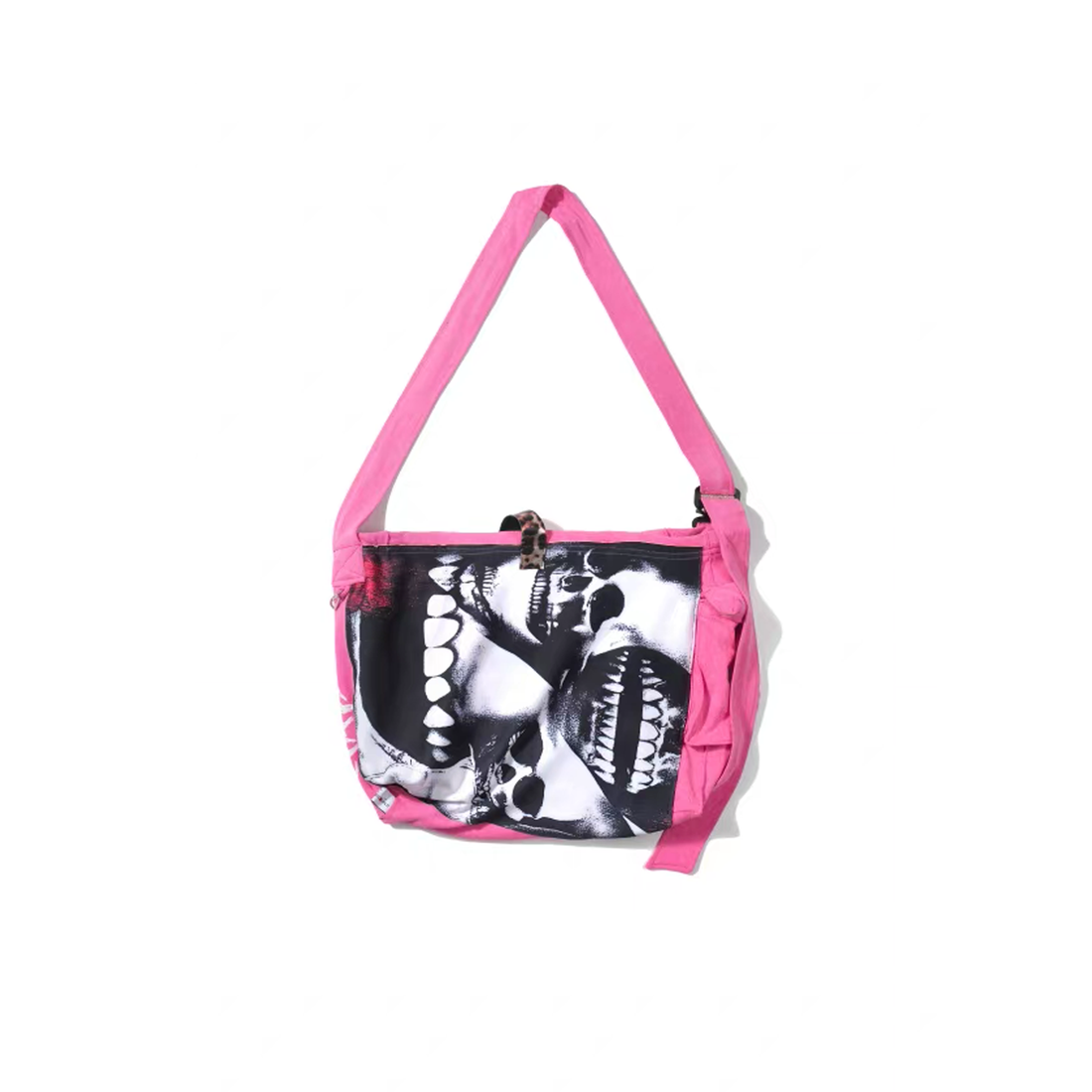 NOTHINGNESS WORLD Adjustable Skull Graphic Oversized Shoulder Bag-Bag-Blue-Free Shipping Leatheretro
