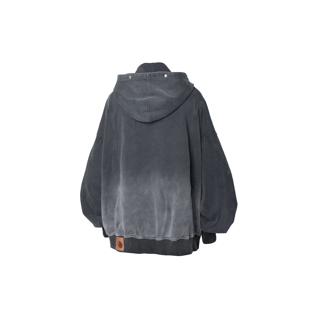 RELABEL Gradient Washed Panel Hooded Jacket Black-Jacket-XS (Preorder)-Free Shipping Leatheretro