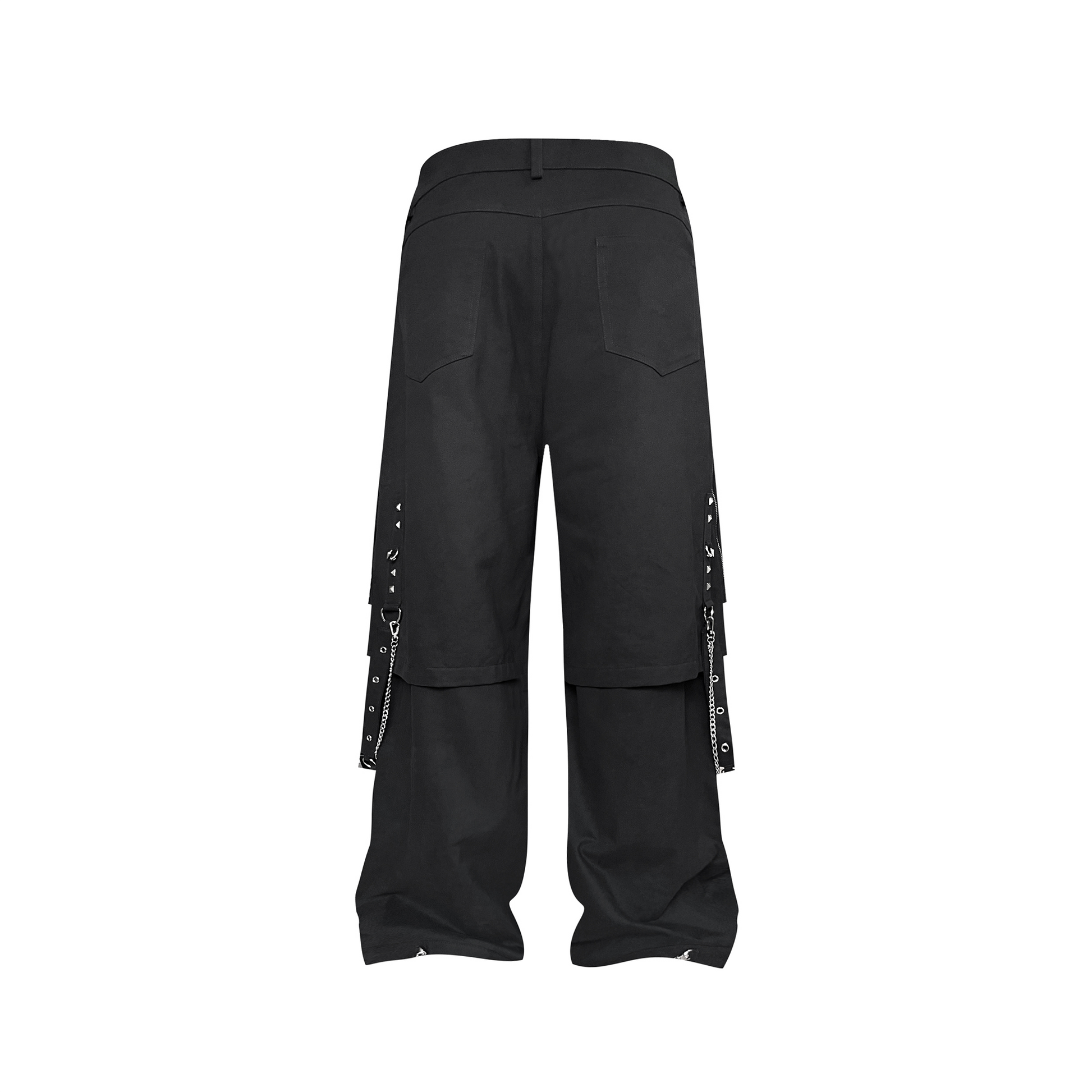 TH4SWE Punk Chain-Strap Cargo Pants-Pants-XS-Free Shipping Leatheretro