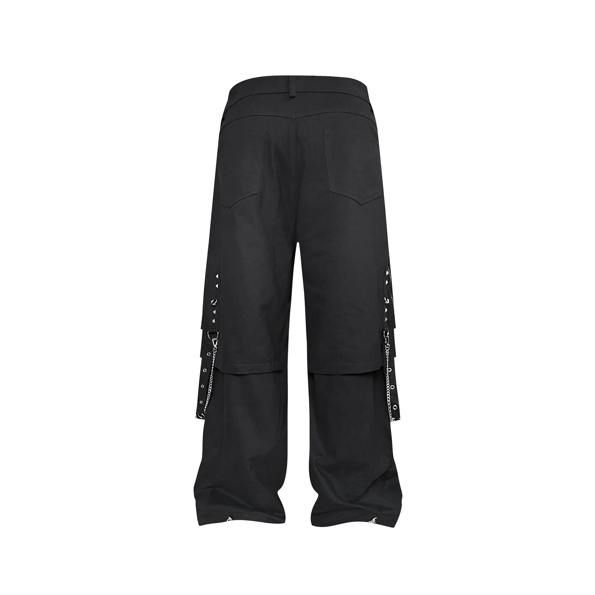 TH4SWE Punk Chain-Strap Cargo Pants-Pants-XS-Free Shipping Leatheretro