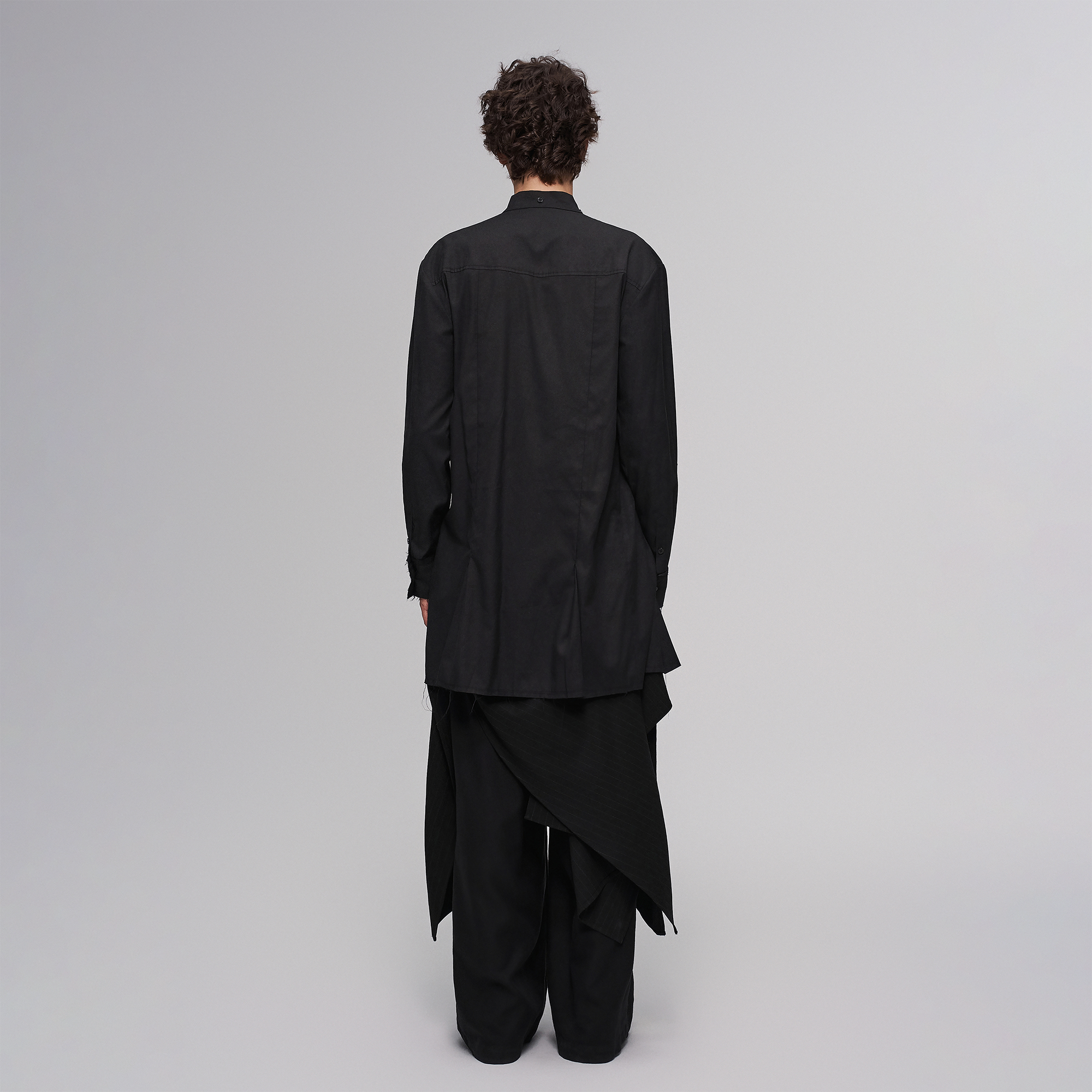 ILNya Nieternite Nifutur Asym Draped Raw-Edged Shirt-Shirt-S(0)-Free Shipping Leatheretro