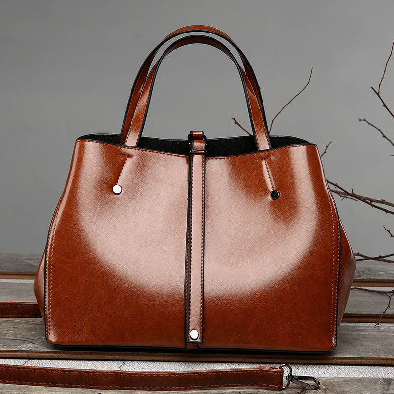 Luxury Retro Women's Hand-carrying Bag - Modern Leather Style Handbag-Handbags-Black Single Piece-Free Shipping Leatheretro