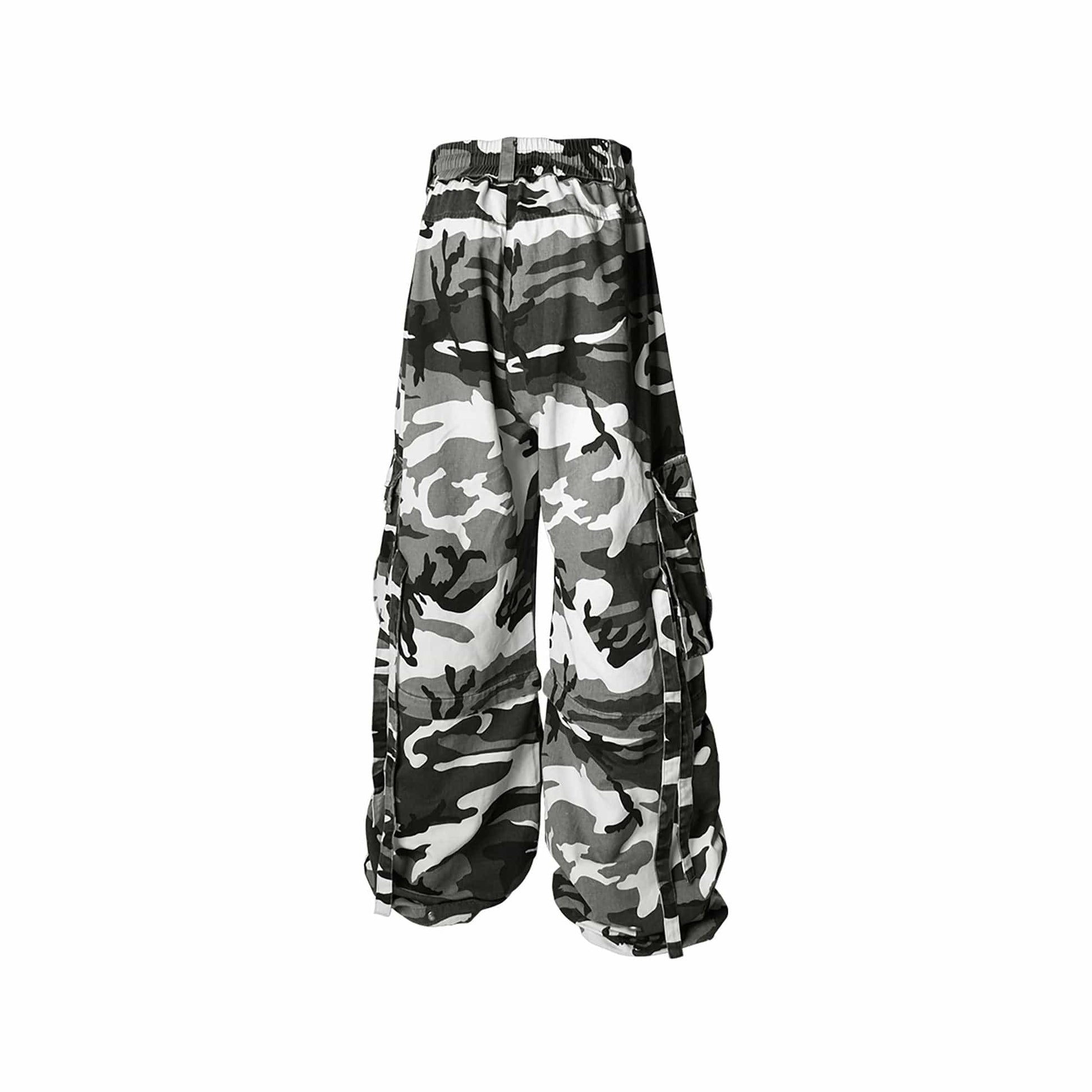 RELABEL Detachable Beaded Drawstring Cargo Camo-Pants-XS-Free Shipping Leatheretro