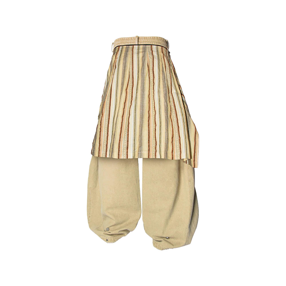 RELABEL Detachable Drape Drawstring Baggy Jeans Brown-Jeans-XS-Free Shipping Leatheretro