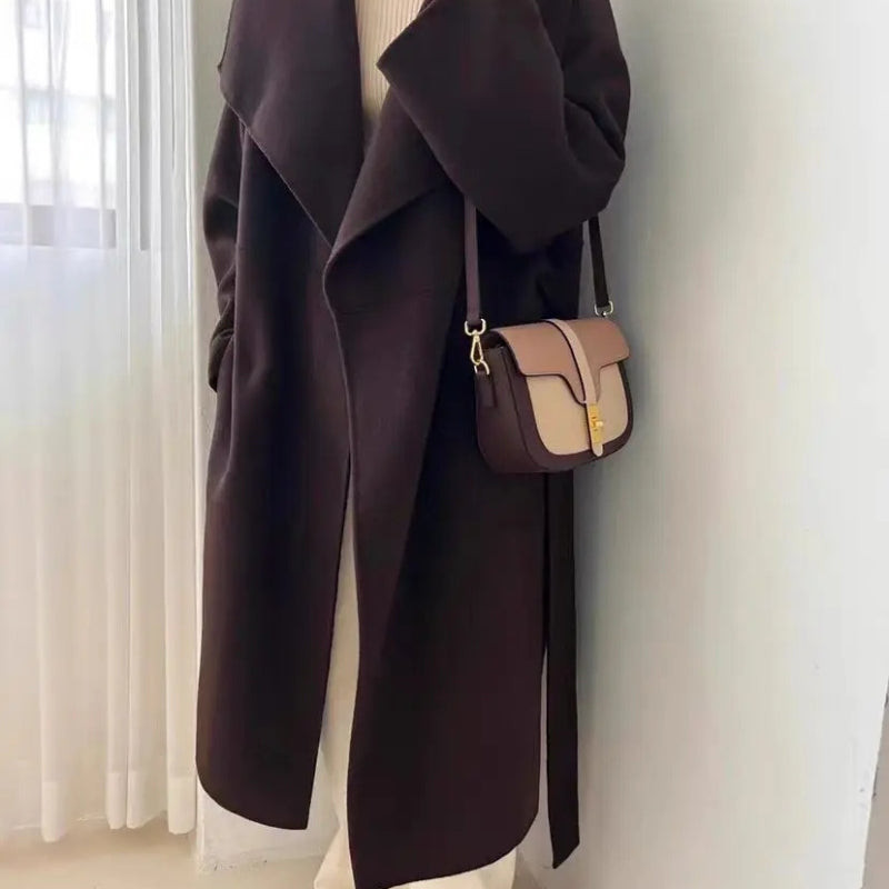Women Luxury First Layer Saddle Bag - Compact Shoulder Crossbody Bags-Crossbody Bag-Coffee Beige-Free Shipping Leatheretro