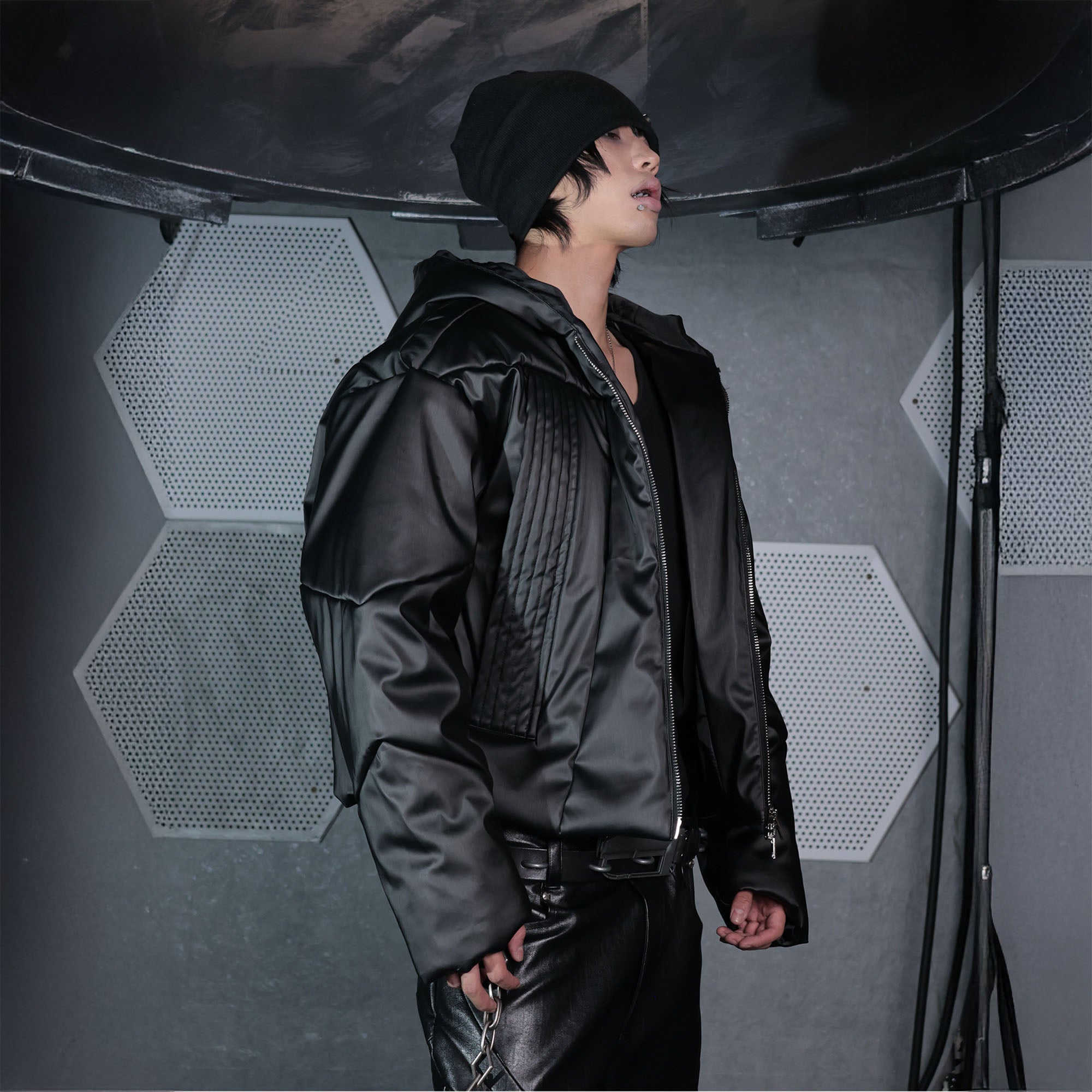 SSIN7 Tactical Padded Armor Hooded Jacket-Jacket-S (Preorder)-Free Shipping Leatheretro