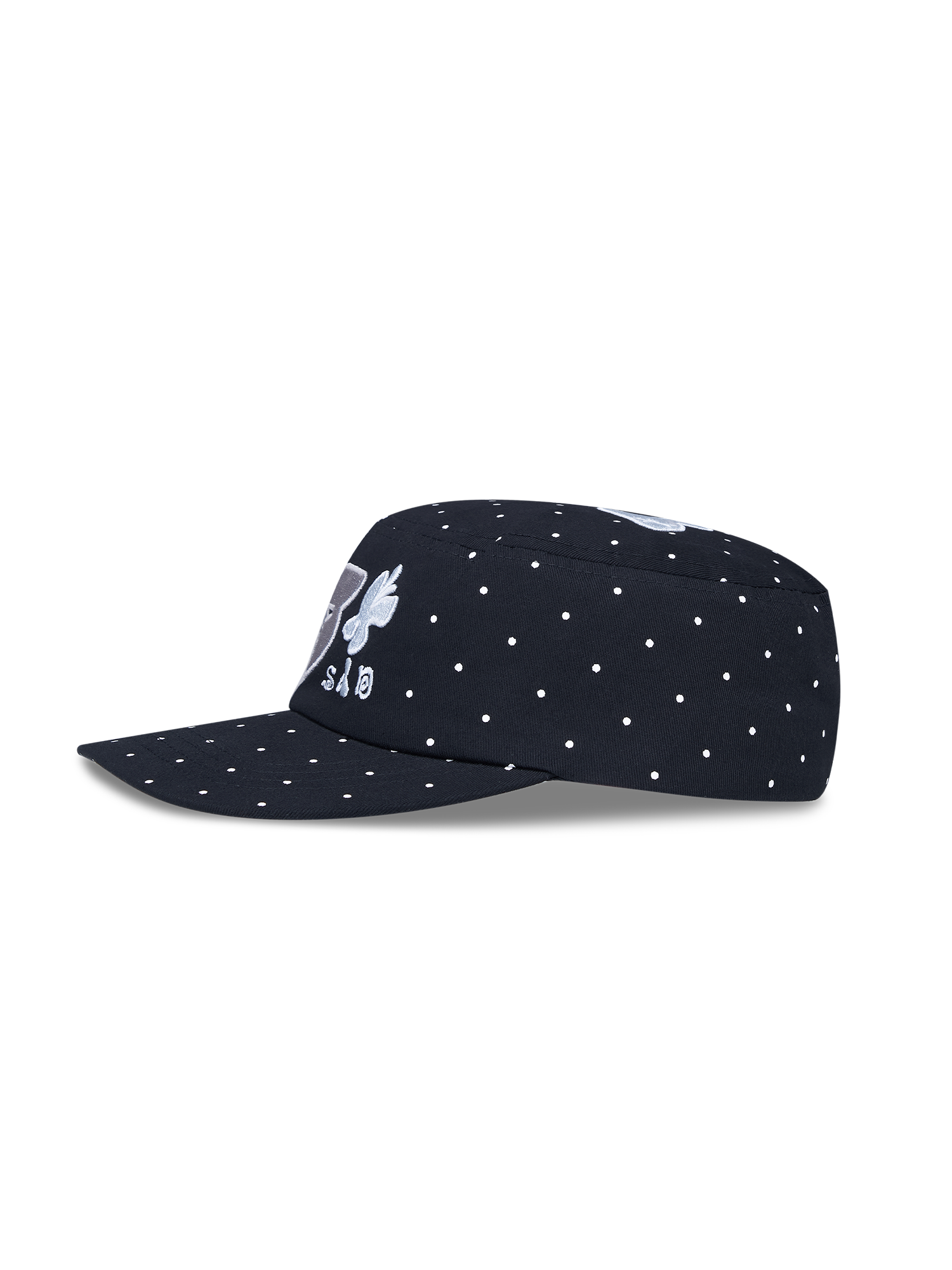 SANB Polka Dot Embroidered Pillbox Hat-Hat, Cap, Beanie-One Size-Free Shipping Leatheretro