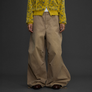 NIANJIUYIKOUER Distressed Utility Pocket Wide-Leg Pants-Pants-XXS-Free Shipping Leatheretro