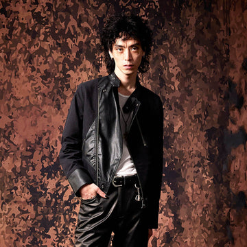 IN EXISTENCE Multi-Zip Asymmetrical Spliced Leather Biker Jacket-Jacket-S-Free Shipping Leatheretro