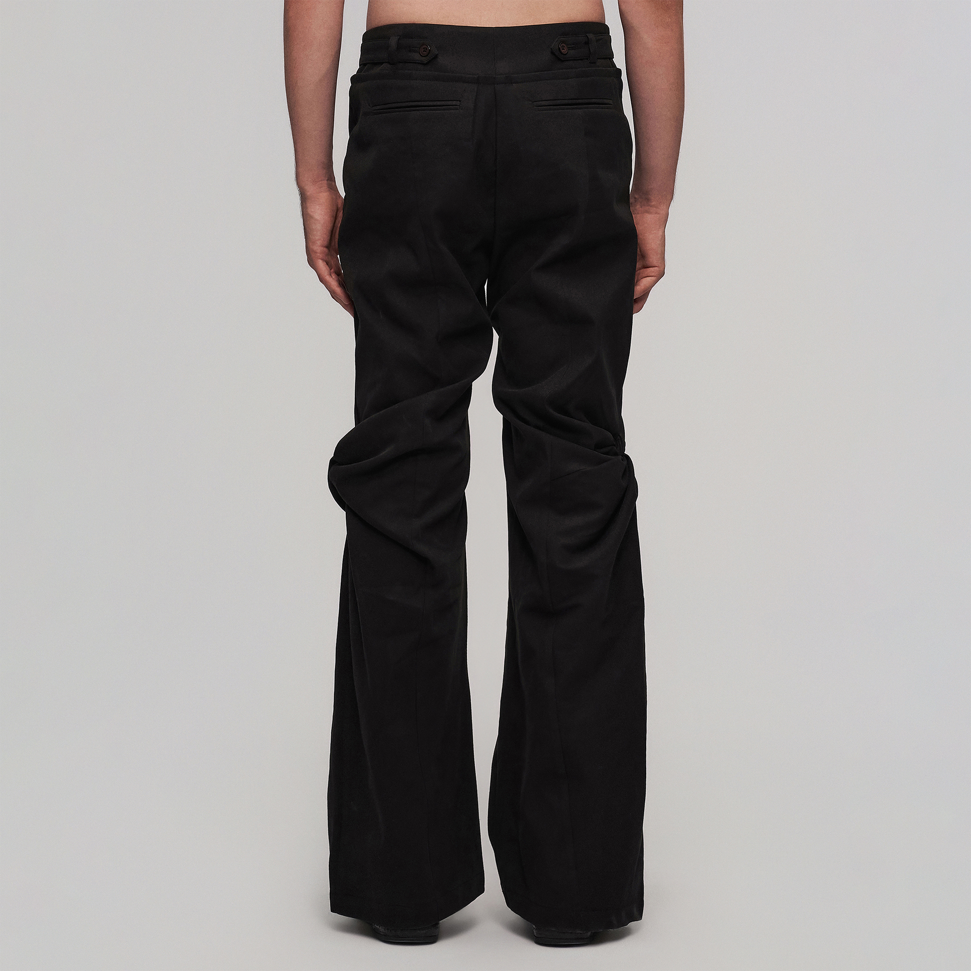 ILNya Nieternite Nifutur Twist-Knee Flared Trousers-Pants-S (0)-Free Shipping Leatheretro
