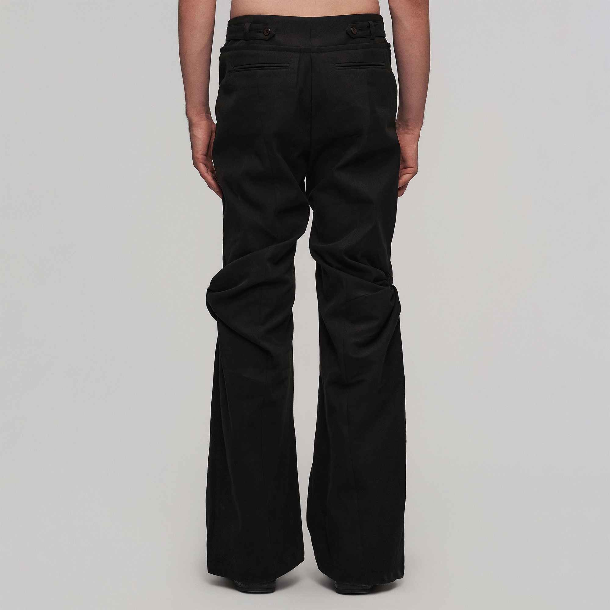 ILNya Nieternite Nifutur Twist-Knee Flared Trousers-Pants-S (0)-Free Shipping Leatheretro