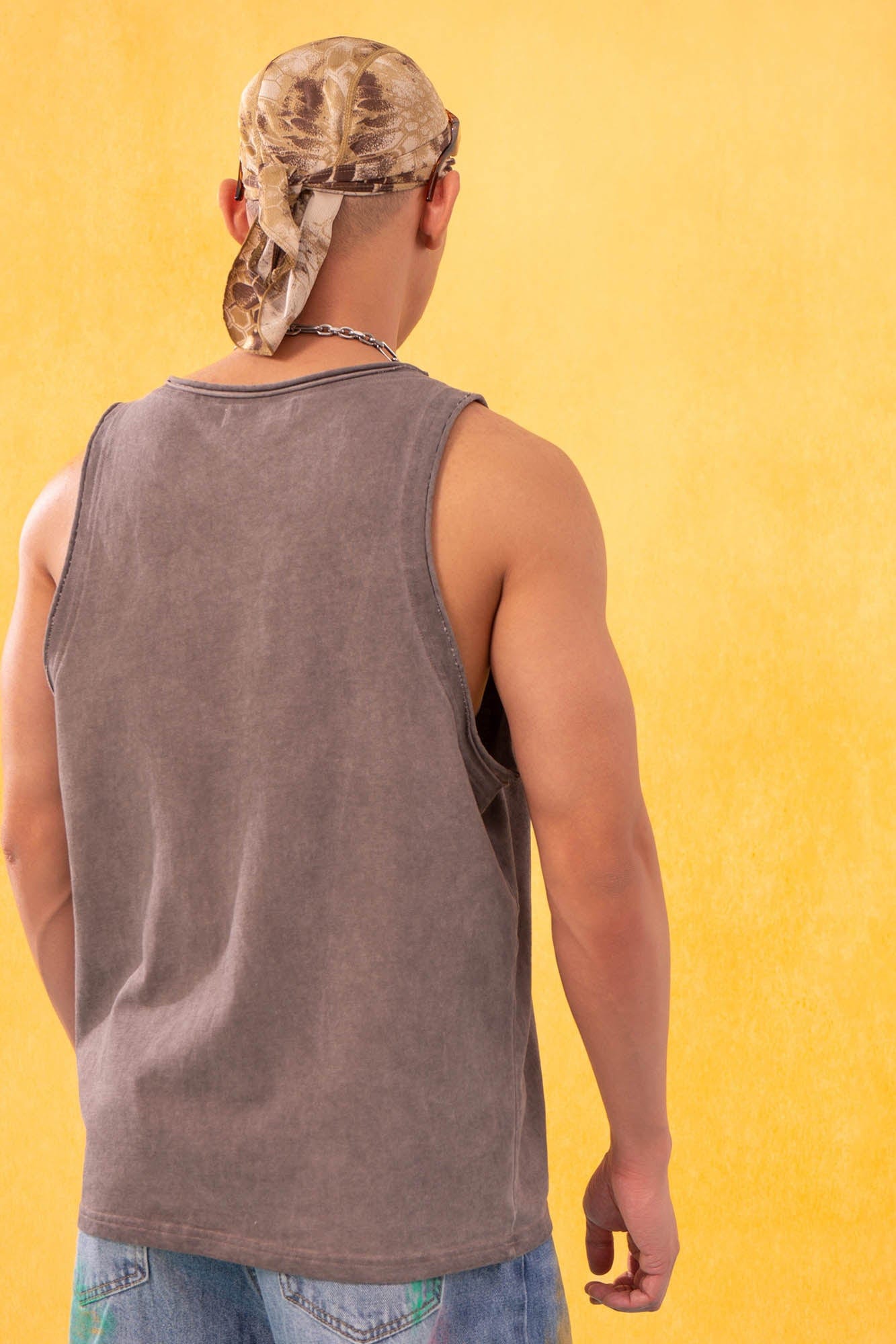 CLP Essential Washed Raw-Edge Tank Top-Tank Top-M-Black-Free Shipping Leatheretro