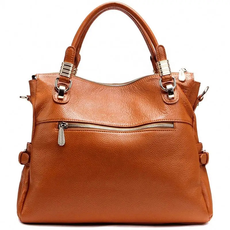 Classic Wild Leather Handbag - Stylish First Layer Cowhide Bag-Handbags-Black-Free Shipping Leatheretro