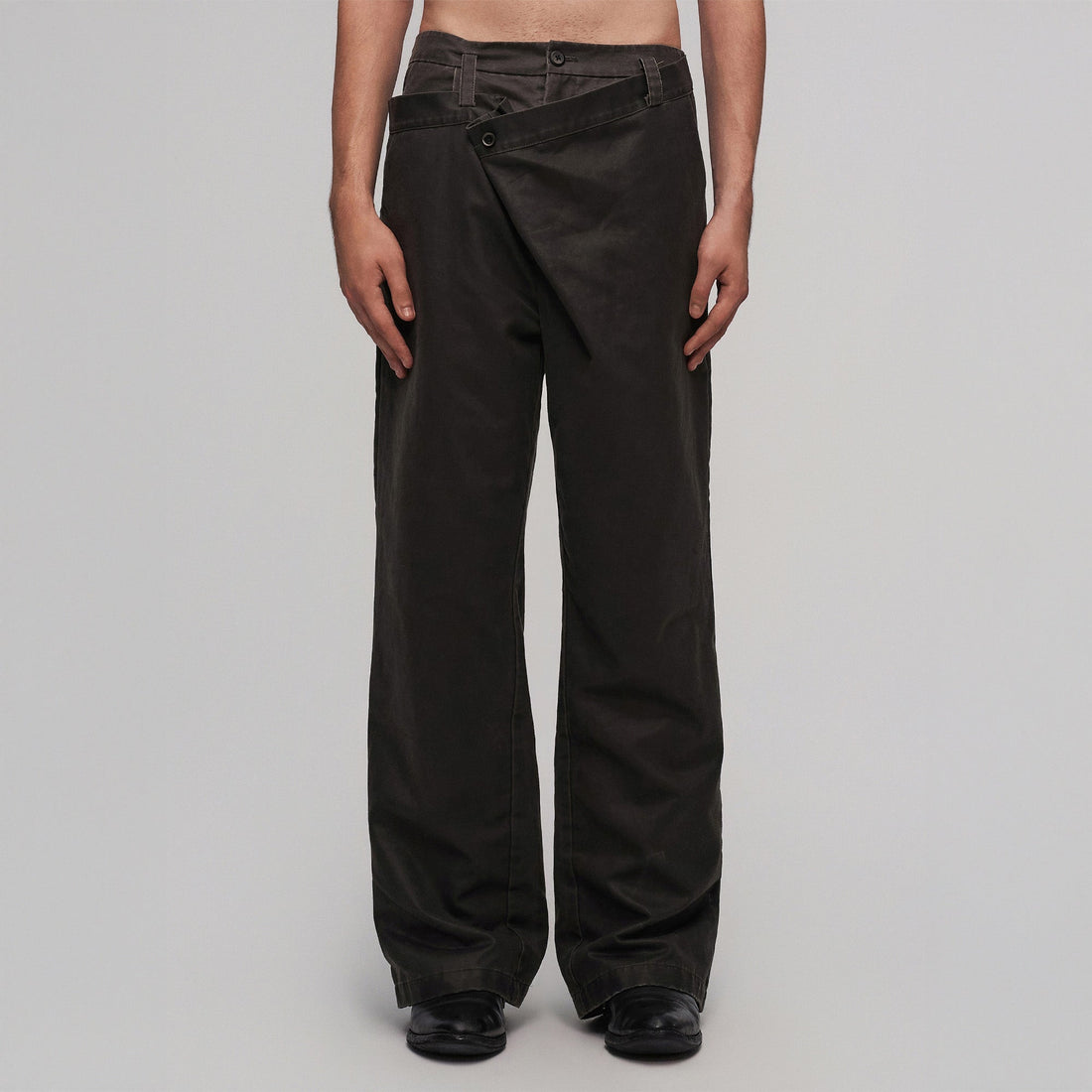 ILNya Nieternite Nifutur Asym Double Waistband Wide-Leg Trousers-Pants-S (0)(Preorder)-Free Shipping Leatheretro