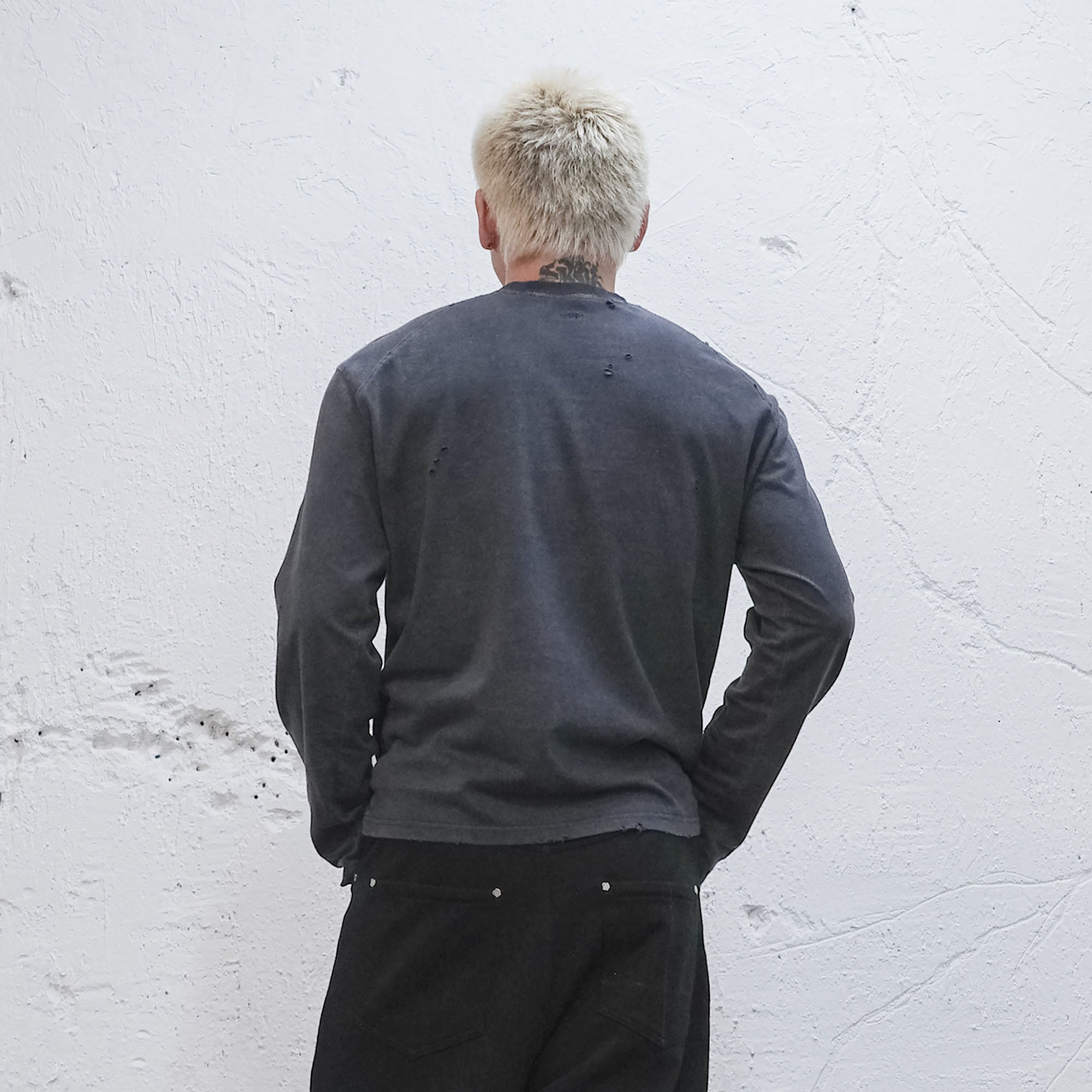 UNDERWATER Devil Distressed Long-Sleeve Tee-L/S Tee-S-Free Shipping Leatheretro