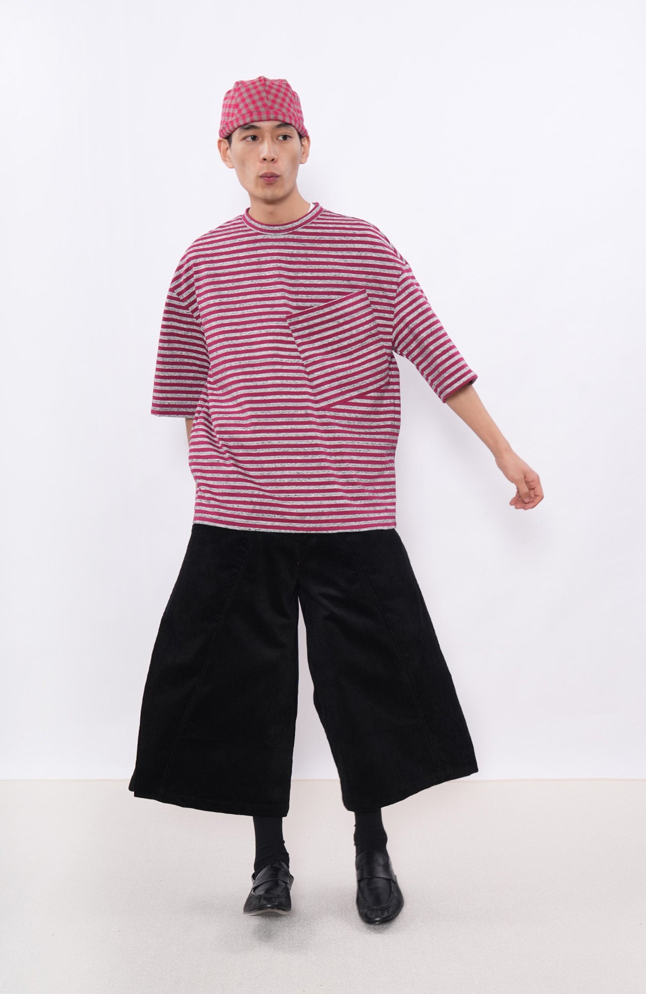 7440 37 1 Snap-Panel Corduroy Cropped Pants-Pants-S (Preorder)-Free Shipping Leatheretro