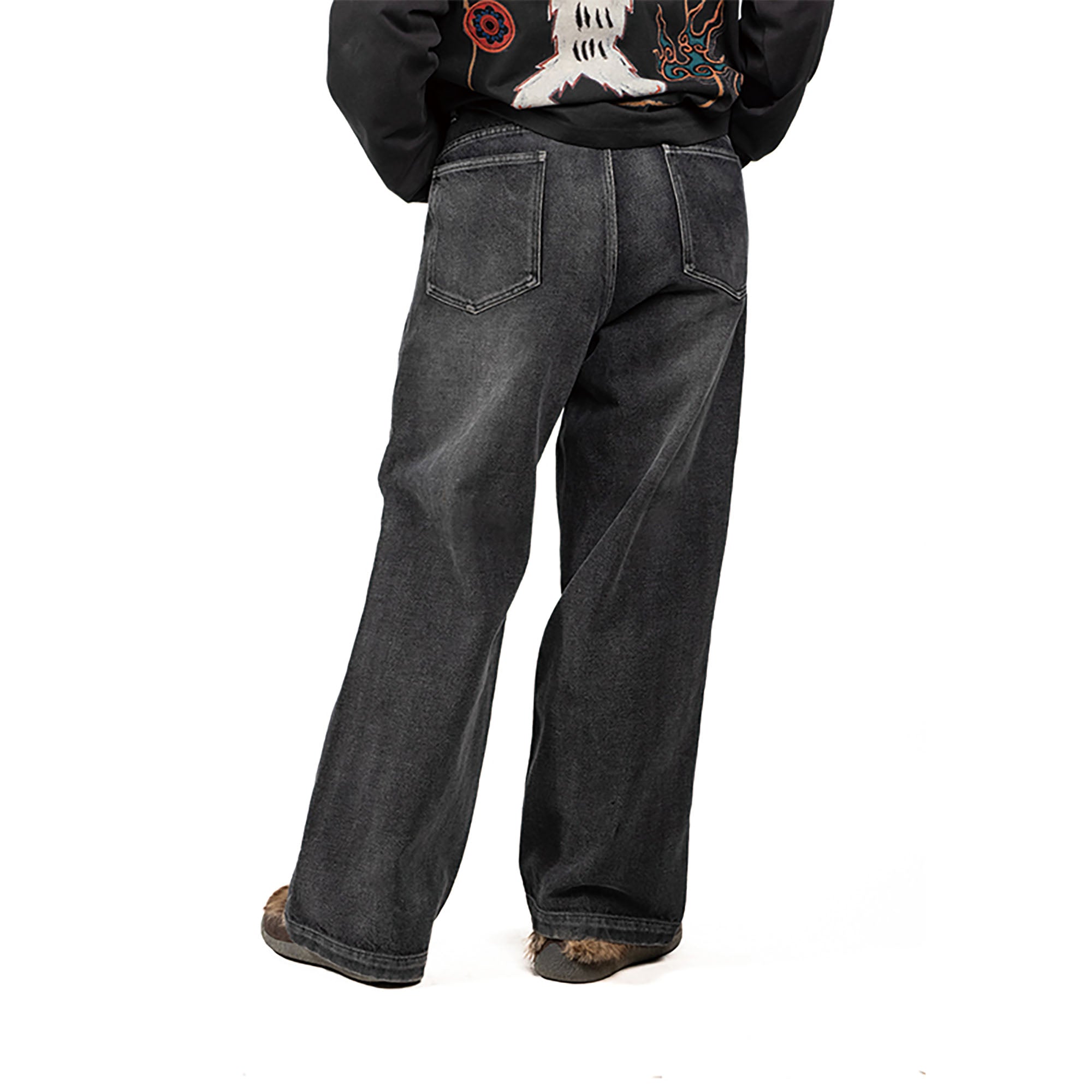 NERHI Classic Washed Straight-Leg Jeans-Jeans-S (Preorder)-Free Shipping Leatheretro