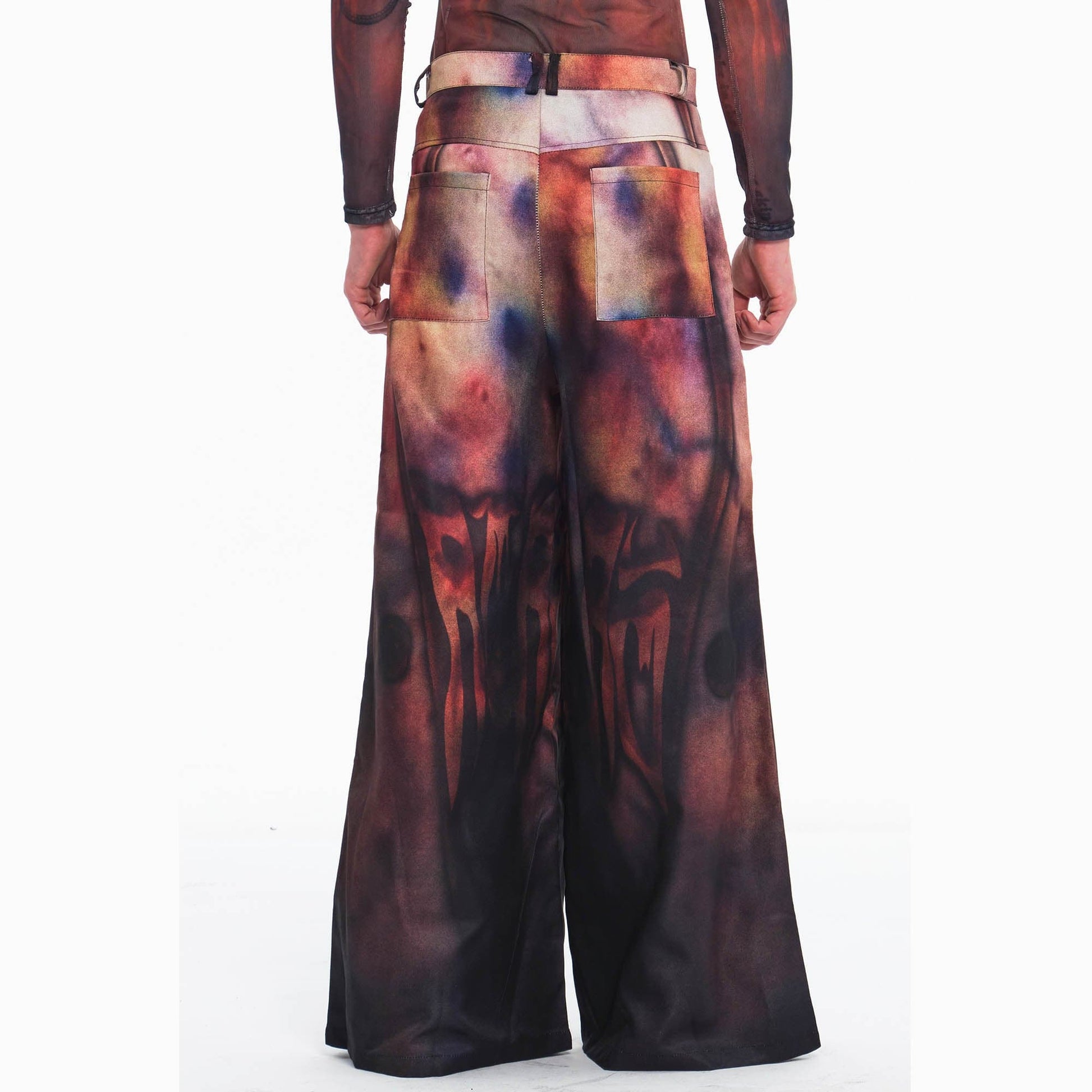 EMBRYO Bruised Stain Wide-Leg Pants-Pants-S-Free Shipping Leatheretro