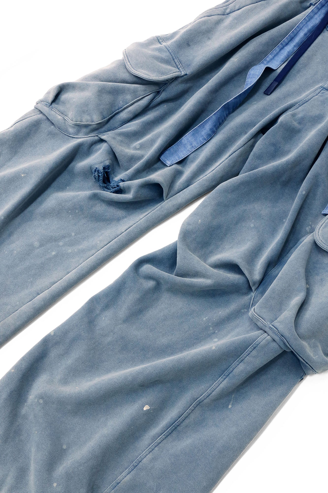 RELABEL Distressed Splatter Double-Waist Cargo Pants-Pants-XS-Free Shipping Leatheretro