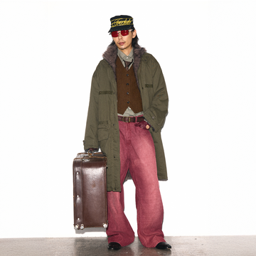 TRECLUB Retro Faux Fur Lining Oversized Parka-Jacket-S (1)(Preorder)-Free Shipping Leatheretro