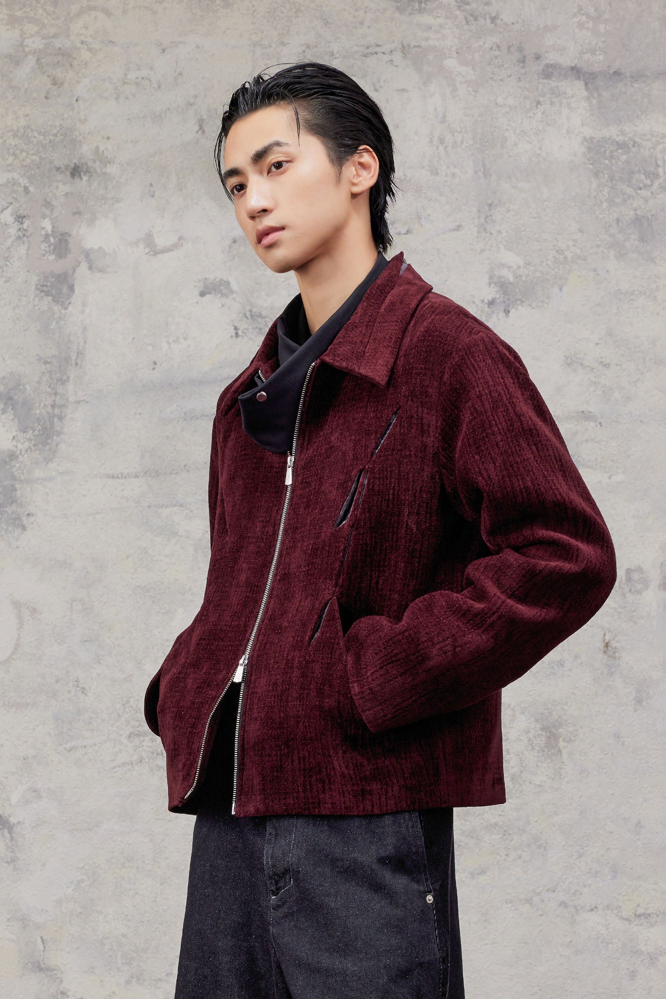 ALVNG AR ANTS Chenille Dual Zip Jacket-Jacket-S-Red-Free Shipping Leatheretro