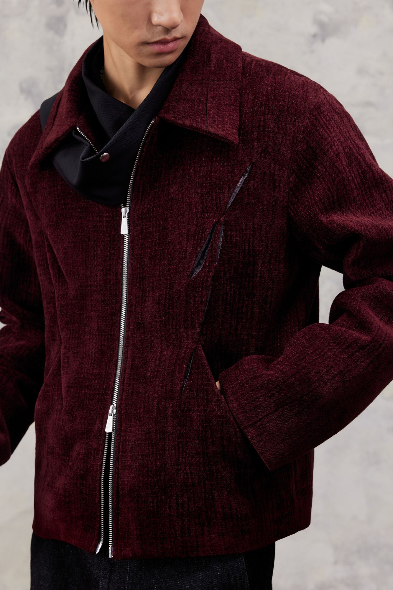 ALVNG AR ANTS Chenille Dual Zip Jacket-Jacket-S-Red-Free Shipping Leatheretro