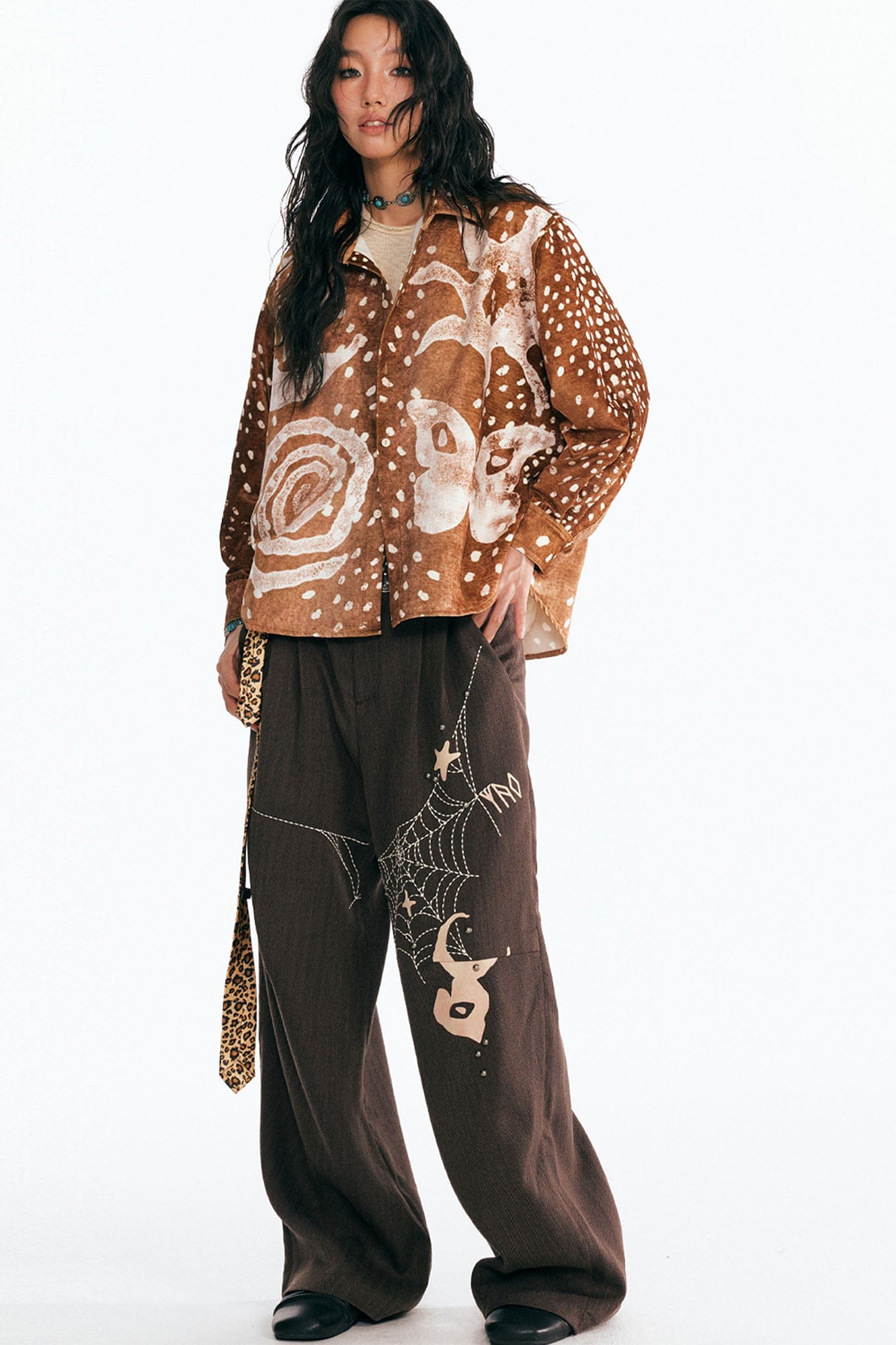 1997 POSTOFFICE Starlit Deer Suede Shirt-Shirt-S-Free Shipping Leatheretro