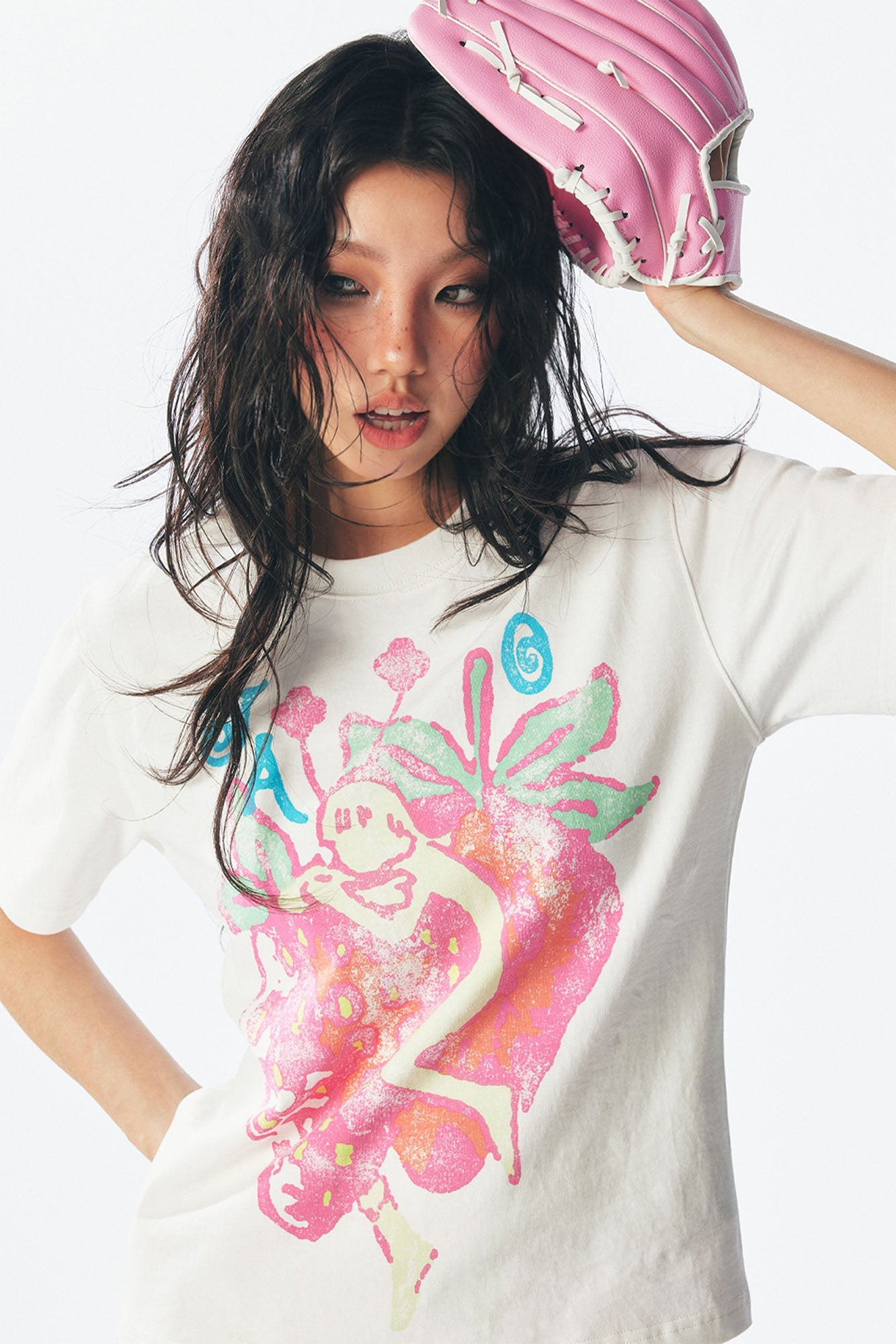1997 POSTOFFICE Strawberry Fairy Tee-T Shirt-S-White-Free Shipping Leatheretro