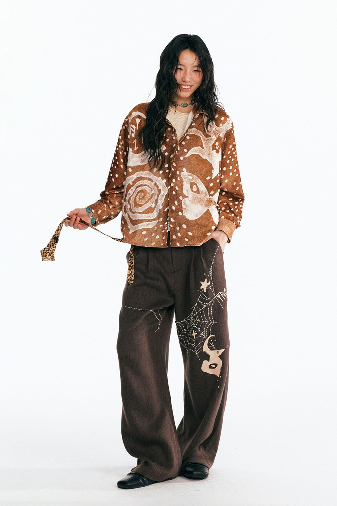 1997 POSTOFFICE Starlit Deer Suede Shirt-Shirt-S-Free Shipping Leatheretro