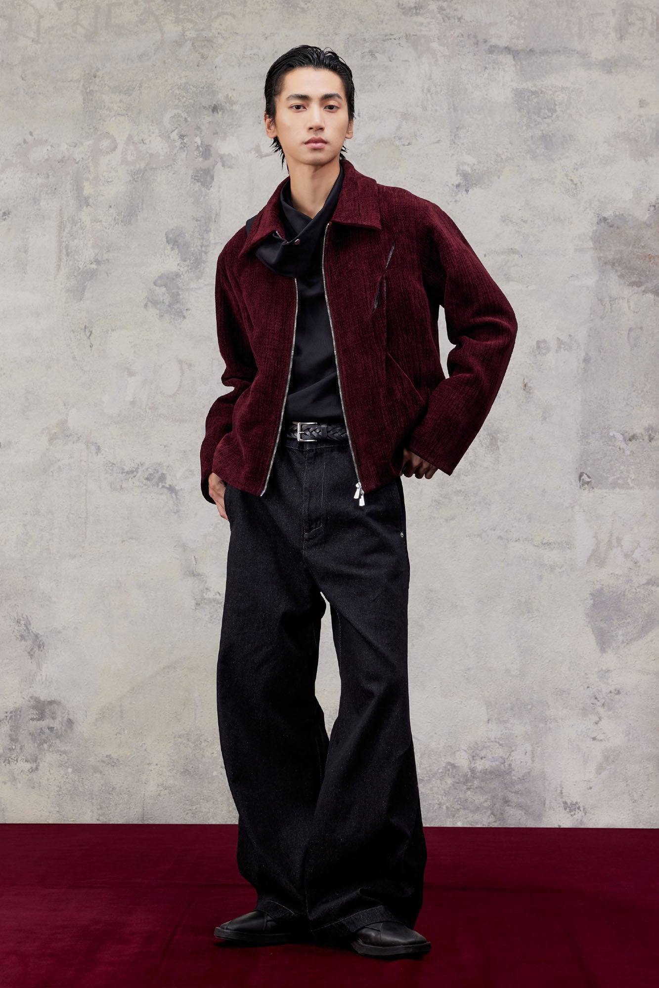 ALVNG AR ANTS Chenille Dual Zip Jacket-Jacket-S-Red-Free Shipping Leatheretro