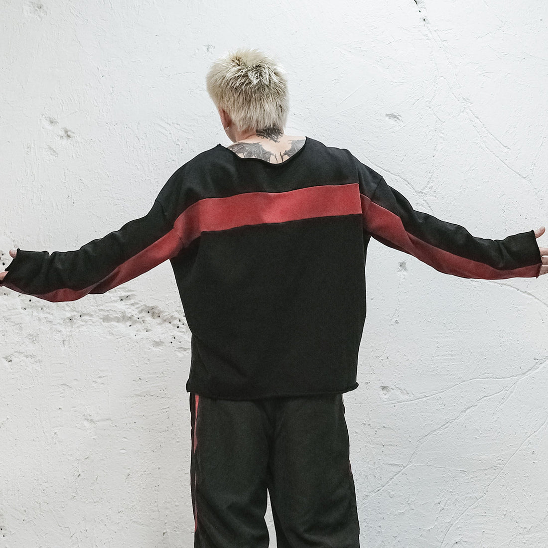 UNDERWATER Bleeding Edge Contrast Panel Sweatshirt-Sweatshirt-S-Free Shipping Leatheretro