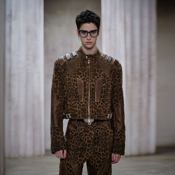 FACEONLAB Leopard Paneled Ribbed Armor Jacket-Jacket-M (Preorder)-Free Shipping Leatheretro