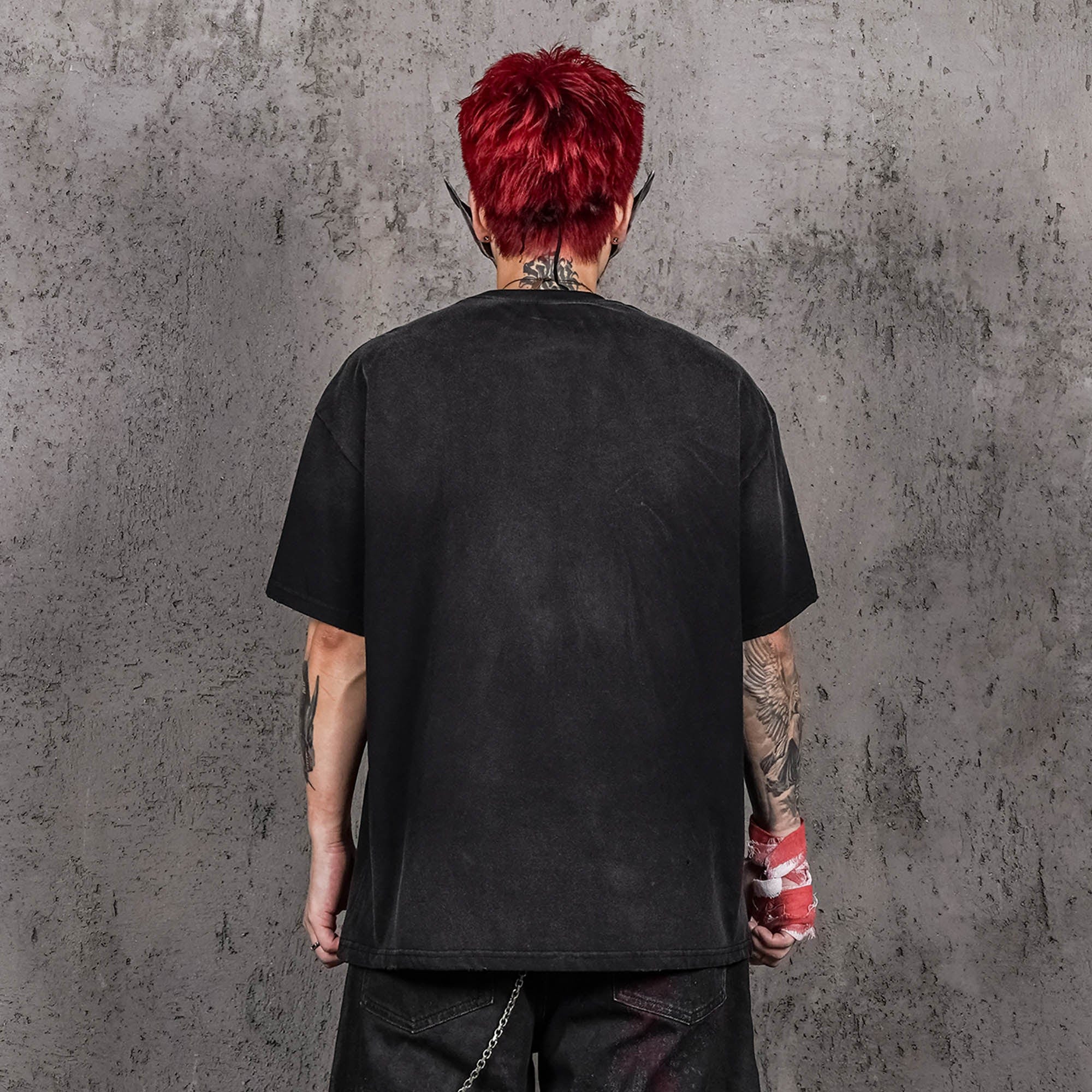 UNDERWATER The Dark Raven Distressed T-Shirt-T Shirt-S-Free Shipping Leatheretro