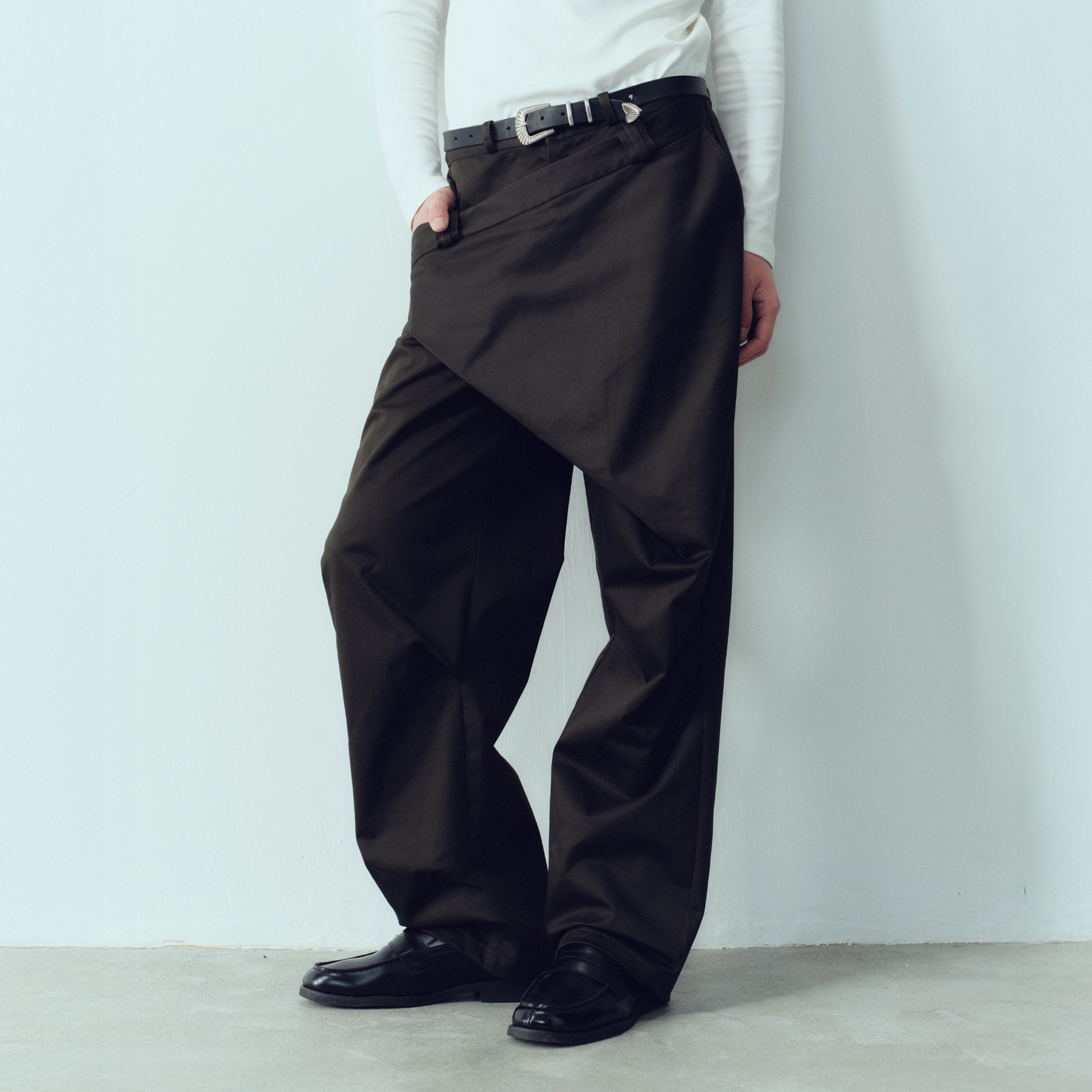 KADAKADA Deconstructed Apron-Wrap Trousers-Pants-M-Free Shipping Leatheretro